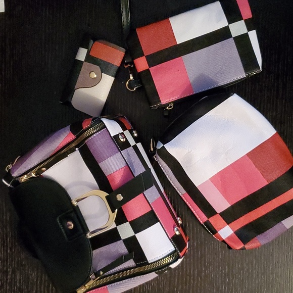 Fashion trend Striped Plaid Bag Set - Picture 5 of 5